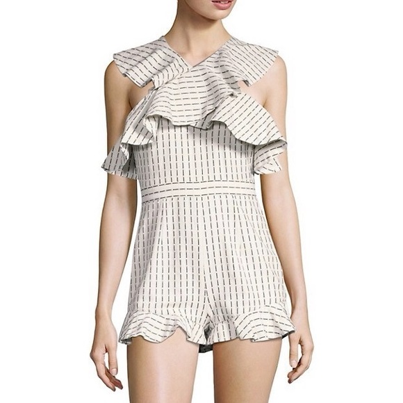 Amur Pants - Amur Marlee Romper size 8 white cream black